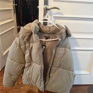 Women’s Small Puffer Jacket - Tan Brand new with Tags